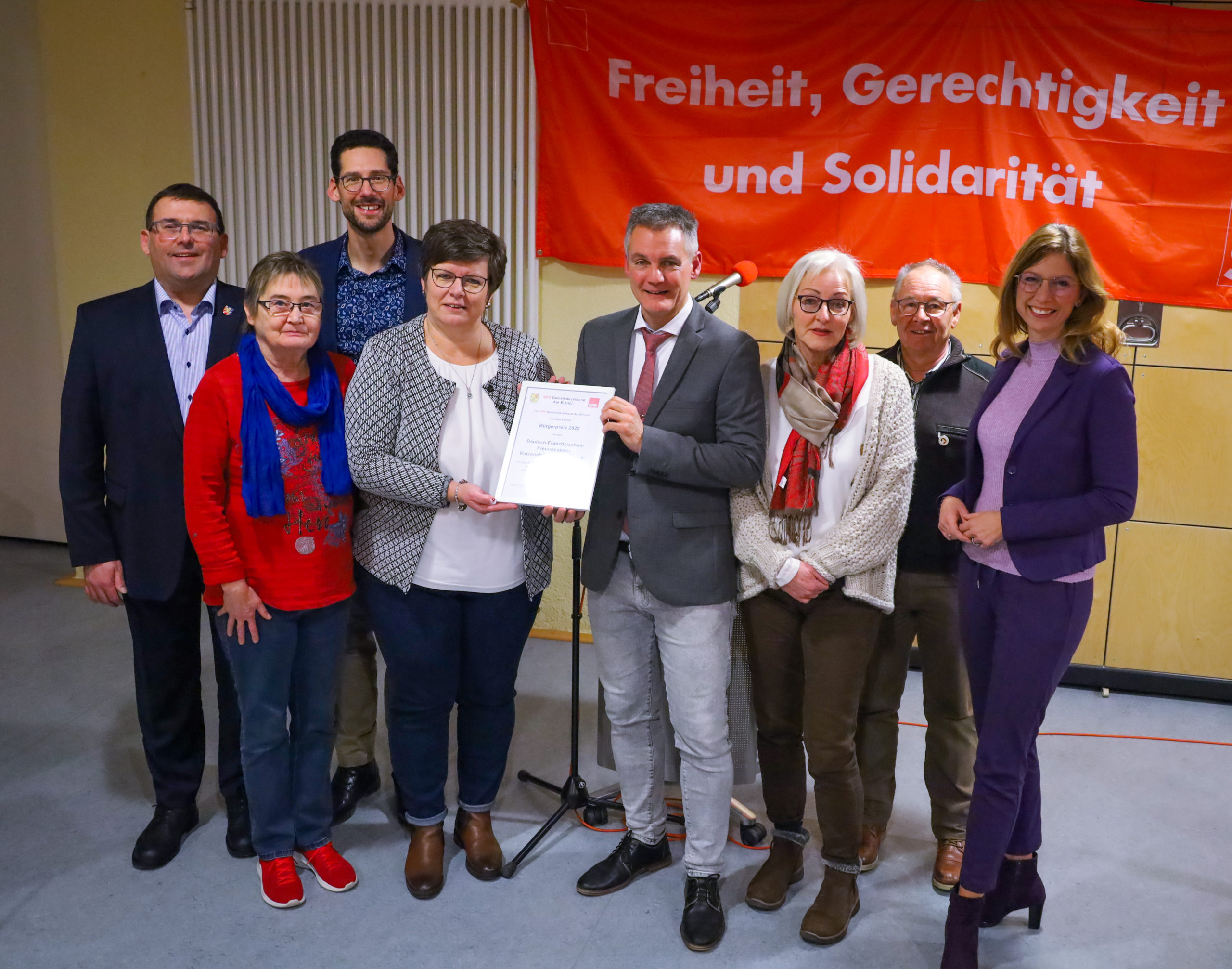 Aar-Einricher Bürgerpreis der SPD geht an den Deutsch-Französischen-Freundeskreis Katzenelnbogen-Serres